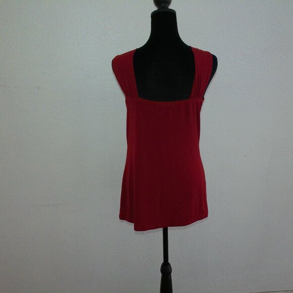 Green & brown V-neck Tank Top - Picture 8 of 8